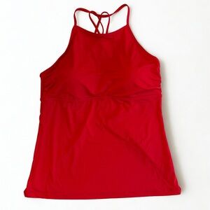 Athleta Tankini Top Red NWT